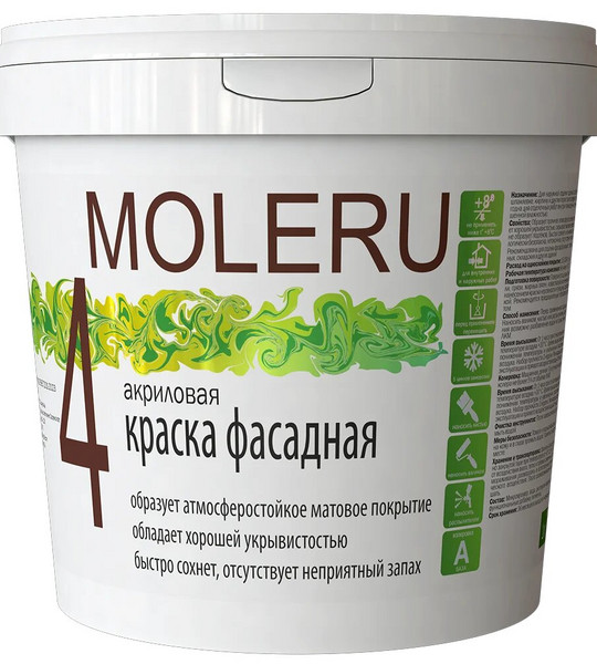 Moleru4 Краска фасадная акриловая 7кг. *1