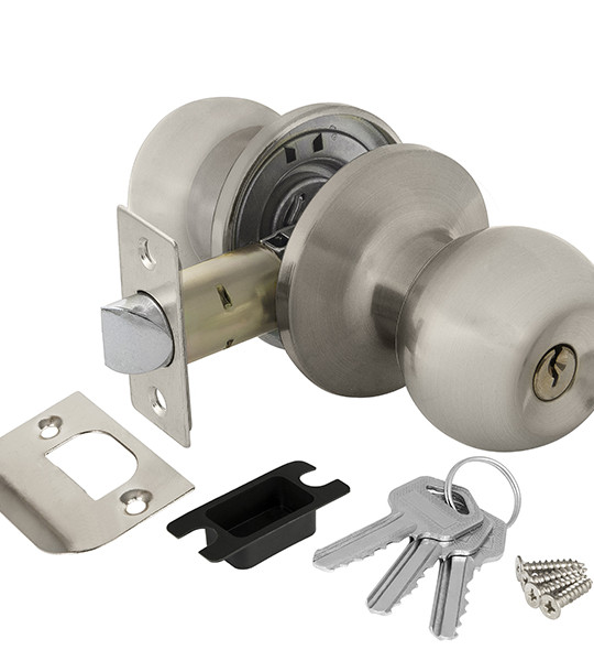 Ручка защелка DK682 SN-ET (6082 SN-E) (кл./фик.) мат. никель (39539) (AJAX)